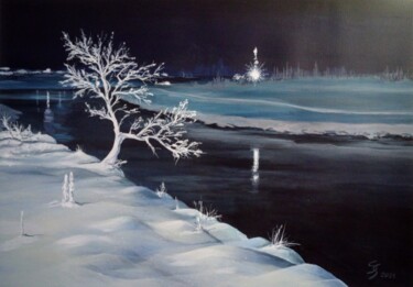 NIGHT ON THE WINTER RIVER